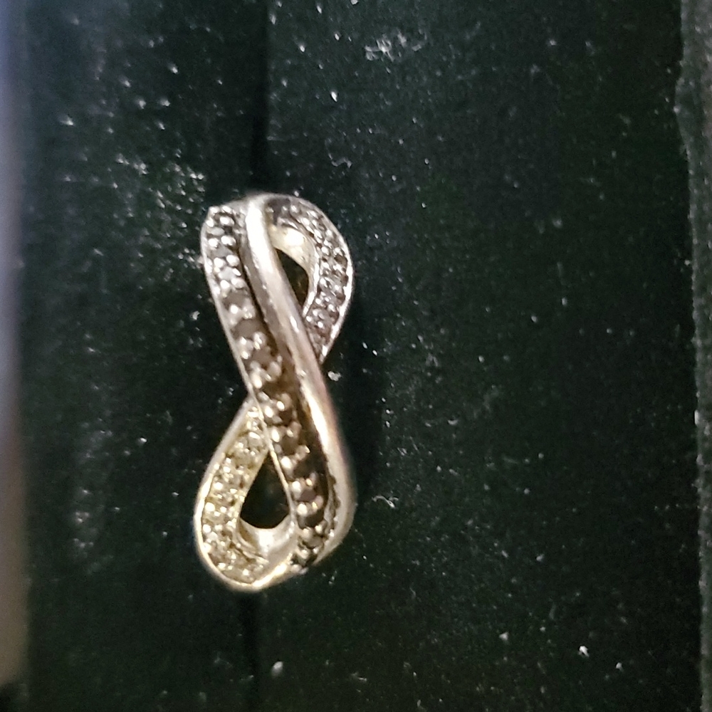 Black and white diamond ring